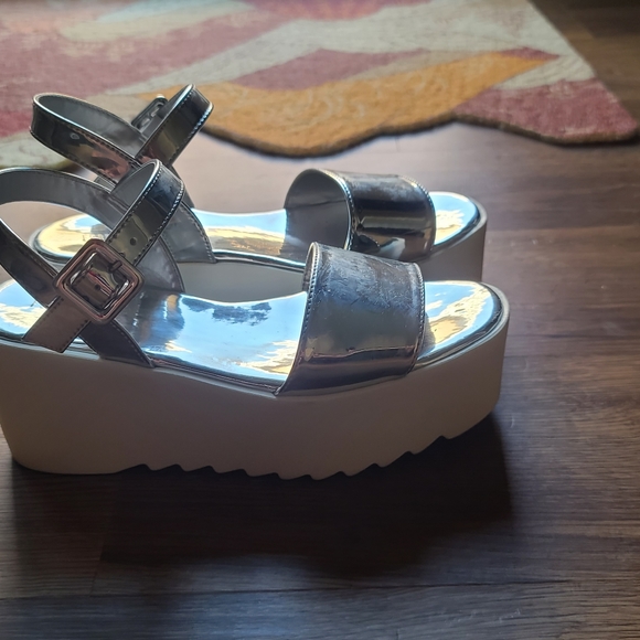 SOLD Forever 21 platform holographic sandals - Picture 7 of 7